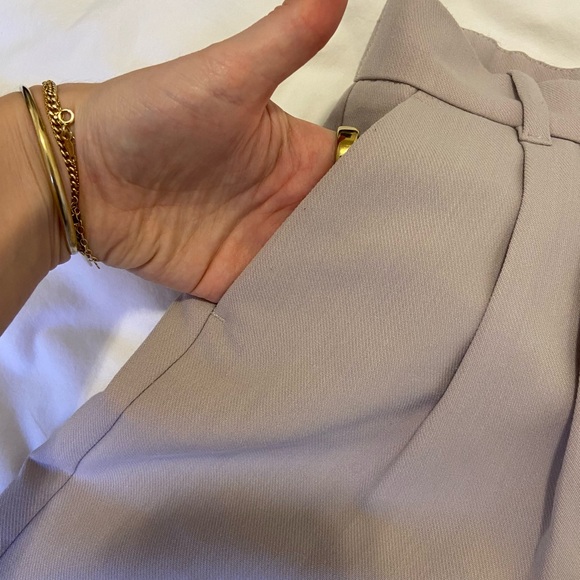 Abercrombie and fitch Taupe high-waisted pleated trousers in LONG - Picture 9 of 10